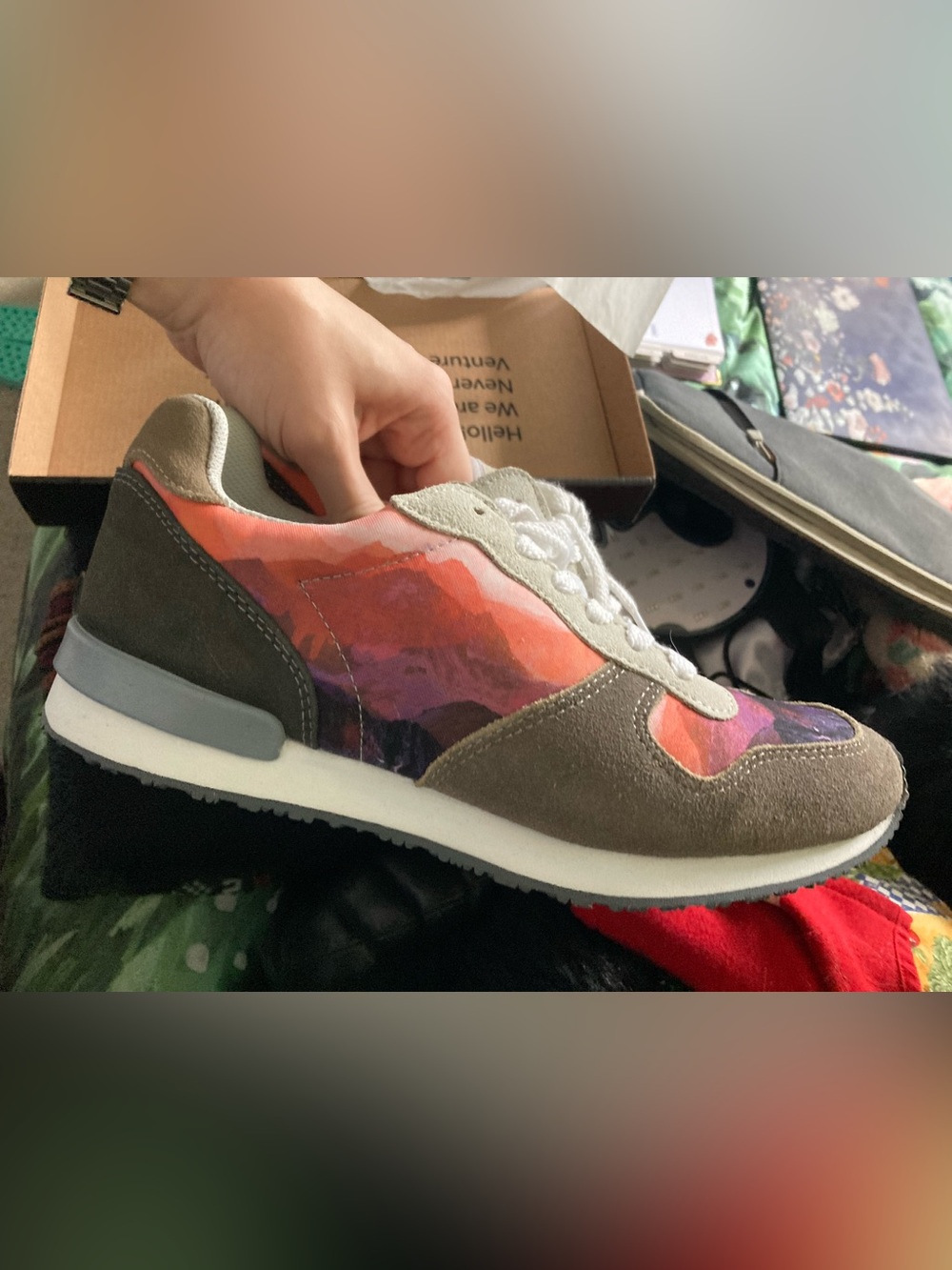Inkkas Sunset Sneakers - White/Coral/Purple - Picture 2 of 2